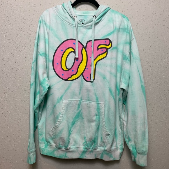 odd future aqua tie dye hoodie